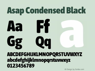 Asap Condensed Black Version 3.001图片样张