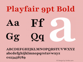 Playfair 9pt Bold Version 2.001;gftools[0.9.30]图片样张