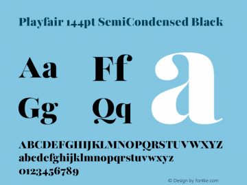 Playfair 144pt SemiCondensed Black Version 2.001;gftools[0.9.30]图片样张