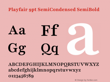 Playfair 9pt SemiCondensed SemiBold Version 2.001;gftools[0.9.30]图片样张