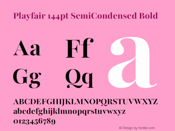 Playfair 144pt SemiCondensed Bold Version 2.001;gftools[0.9.30]图片样张