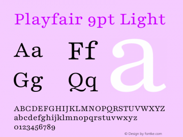 Playfair 9pt Light Version 2.001;gftools[0.9.30]图片样张