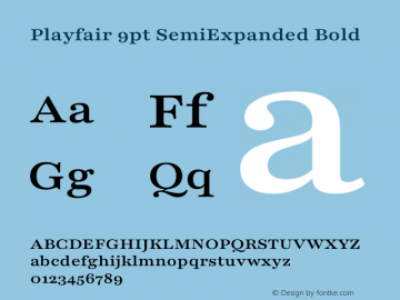 Playfair 9pt SemiExpanded Bold Version 2.001;gftools[0.9.30]图片样张