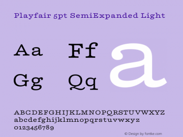 Playfair 5pt SemiExpanded Light Version 2.001;gftools[0.9.30]图片样张
