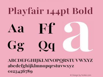 Playfair 144pt Bold Version 2.001;gftools[0.9.30]图片样张