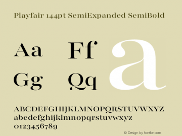 Playfair 144pt SemiExpanded SemiBold Version 2.001;gftools[0.9.30]图片样张