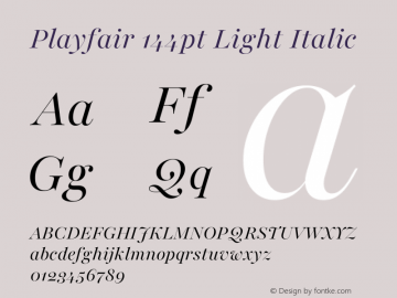 Playfair 144pt Light Italic Version 2.001;gftools[0.9.30]图片样张