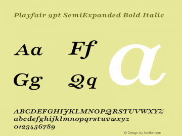 Playfair 9pt SemiExpanded Bold Italic Version 2.001;gftools[0.9.30]图片样张