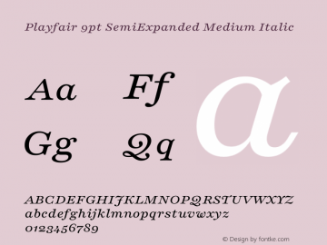 Playfair 9pt SemiExpanded Medium Italic Version 2.001;gftools[0.9.30]图片样张