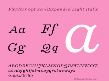 Playfair 9pt SemiExpanded Light Italic Version 2.001;gftools[0.9.30]图片样张
