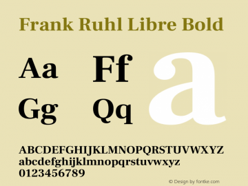 Frank Ruhl Libre Bold Version 6.003;gftools[0.9.30]图片样张