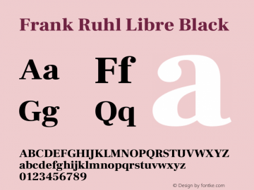 Frank Ruhl Libre Black Version 6.003;gftools[0.9.30]图片样张