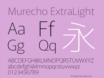 Murecho ExtraLight Version 1.010图片样张