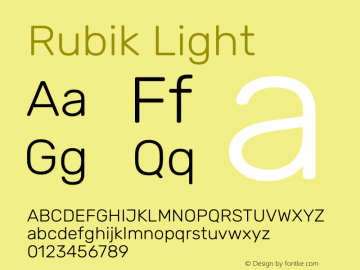 Rubik Light Version 2.300;gftools[0.9.30]图片样张