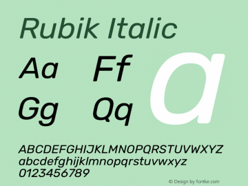Rubik Italic Version 2.300;gftools[0.9.30]图片样张