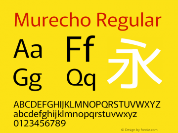 Murecho Regular Version 1.010图片样张