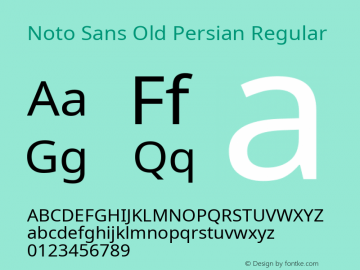 Noto Sans Old Persian Regular Version 2.001; ttfautohint (v1.8.4.7-5d5b)图片样张