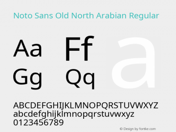 Noto Sans Old North Arabian Regular Version 2.001; ttfautohint (v1.8.4.7-5d5b)图片样张