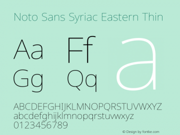 Noto Sans Syriac Eastern Thin Version 3.001图片样张