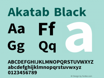 Akatab Black Version 3.000图片样张