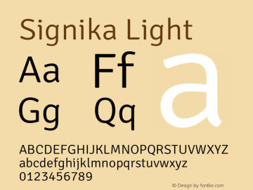 Signika Light Version 2.003;gftools[0.9.32]图片样张