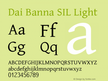 Dai Banna SIL Light Version 4.000图片样张