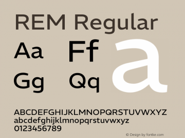 REM Regular Version 1.005;gftools[0.9.28]图片样张