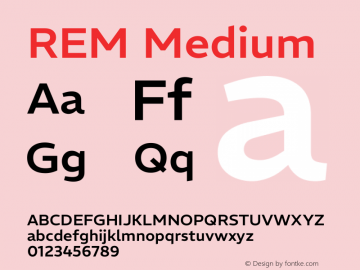 REM Medium Version 1.005;gftools[0.9.28]图片样张