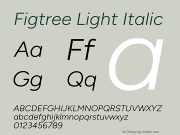 Figtree Light Italic Version 2.001;gftools[0.9.30]图片样张