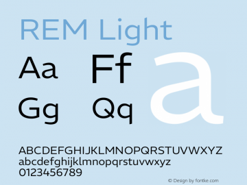 REM Light Version 1.005;gftools[0.9.28]图片样张