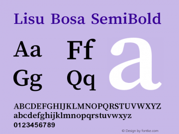 Lisu Bosa SemiBold Version 2.000图片样张