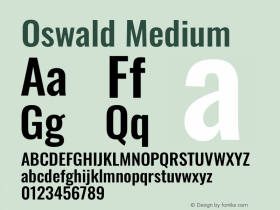 Oswald Medium Version 4.103;gftools[0.9.33.dev8+g029e19f]图片样张