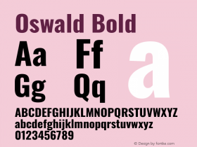 Oswald Bold Version 4.103;gftools[0.9.33.dev8+g029e19f]图片样张