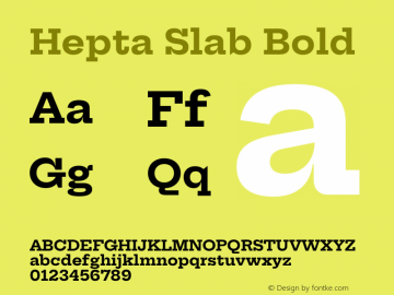 Hepta Slab Bold Version 1.102图片样张