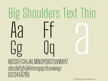 Big Shoulders Text Thin Version 2.002图片样张