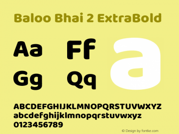 Baloo Bhai 2 ExtraBold Version 1.700图片样张
