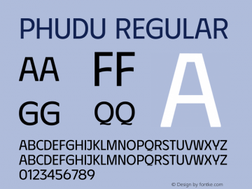 Phudu Regular Version 1.005;gftools[0.9.23]图片样张