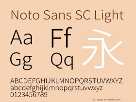 Noto Sans SC Light Version 2.004-H2;hotconv 1.0.118;makeotfexe 2.5.65603图片样张