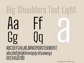 Big Shoulders Text Light Version 2.002图片样张