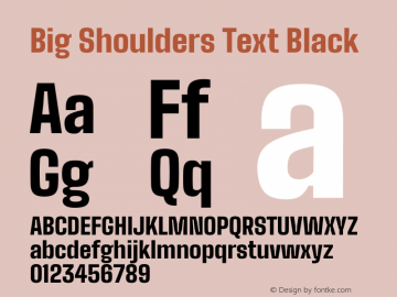 Big Shoulders Text Black Version 2.002图片样张