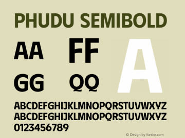 Phudu SemiBold Version 1.005;gftools[0.9.23]图片样张