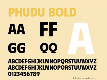 Phudu Bold Version 1.005;gftools[0.9.23]图片样张