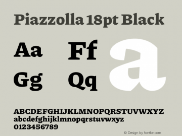 Piazzolla 18pt Black Version 2.005图片样张