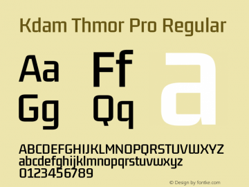 Kdam Thmor Pro Regular Version 1.003; ttfautohint (v1.8.4.7-5d5b)图片样张
