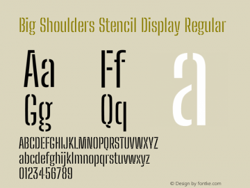 Big Shoulders Stencil Display Regular Version 2.001图片样张