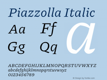 Piazzolla Italic Version 2.005图片样张