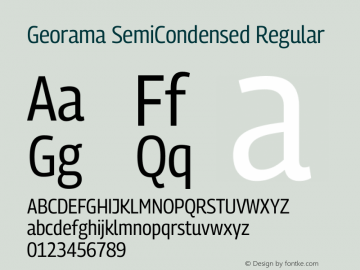 Georama SemiCondensed Regular Version 1.001图片样张