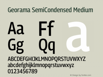 Georama SemiCondensed Medium Version 1.001图片样张