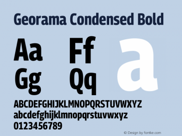 Georama Condensed Bold Version 1.001图片样张