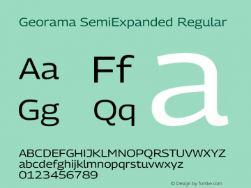 Georama SemiExpanded Regular Version 1.001图片样张